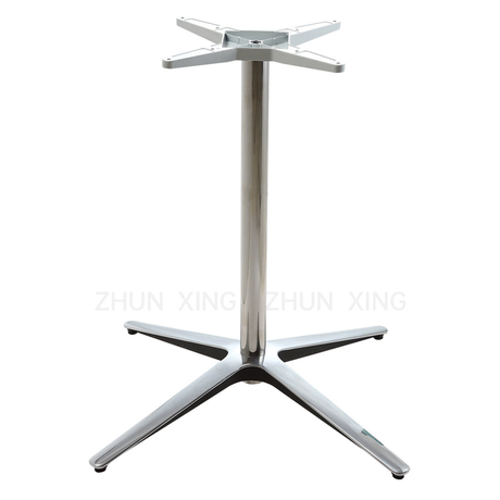 Custom Turned Steel Table Legs Brushed Brass Height Pedestal Dining Table Base