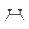 end tables with dark wood top white base pair